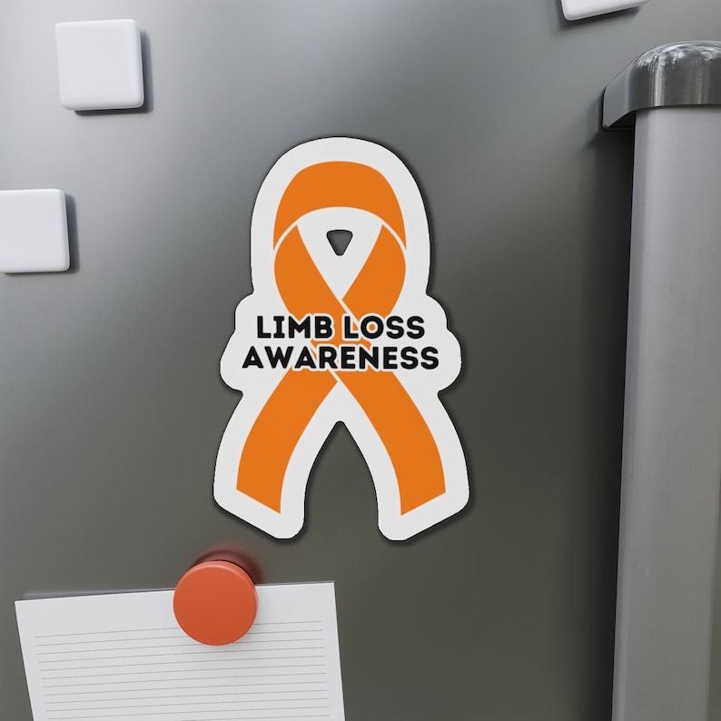 Limb Loss Awareness Ribbon Magnet, Amputee Orange Ribbon Car Magnet - Etsy