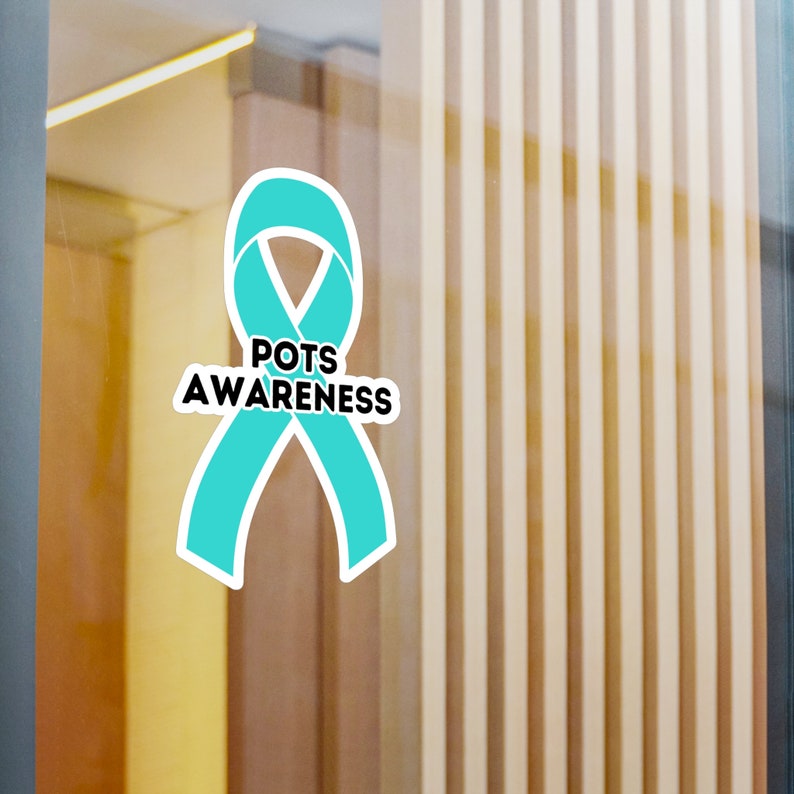 POTS Awareness Ribbon Vinyl Decal, Turquoise Awareness Ribbon, POTS ...
