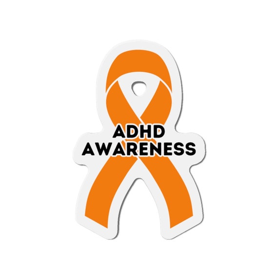 Orange Ribbon For Adhd Awareness