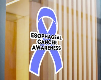 Esophageal Cancer Awareness Ribbon Vinyl Decal, Periwinkle Ribbon Car Sticker