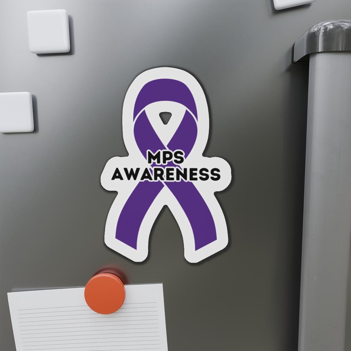 MPS Awareness Ribbon Magnet, Mucopolysaccharidoses Purple Ribbon