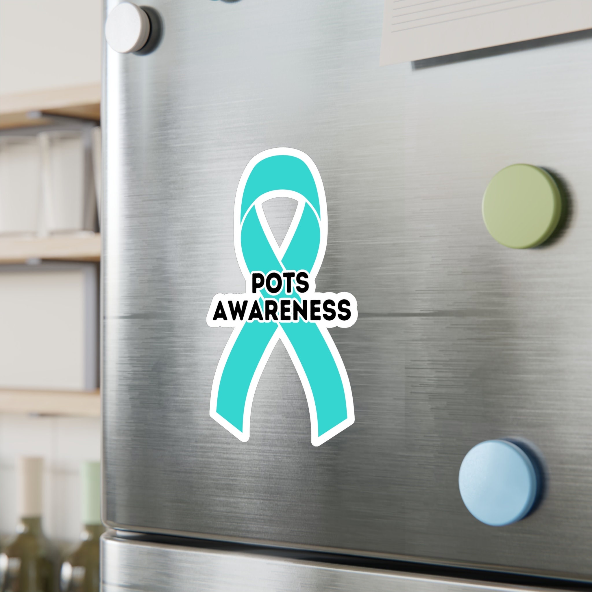 POTS Awareness Ribbon Vinyl Decal, Turquoise Awareness Ribbon, POTS ...