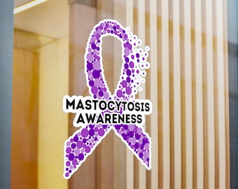 Mastocytosis Awareness Ribbon Vinyl Decal