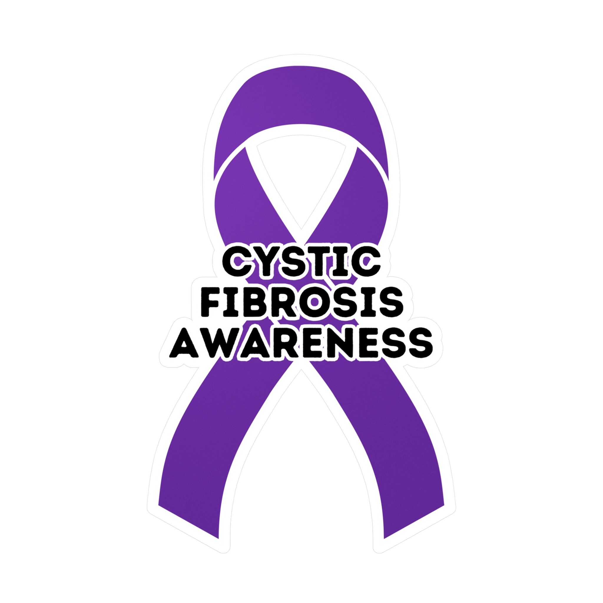 Cystic Fibrosis Awareness Ribbon Vinyl Decal, Purple Ribbon Sticker - Etsy