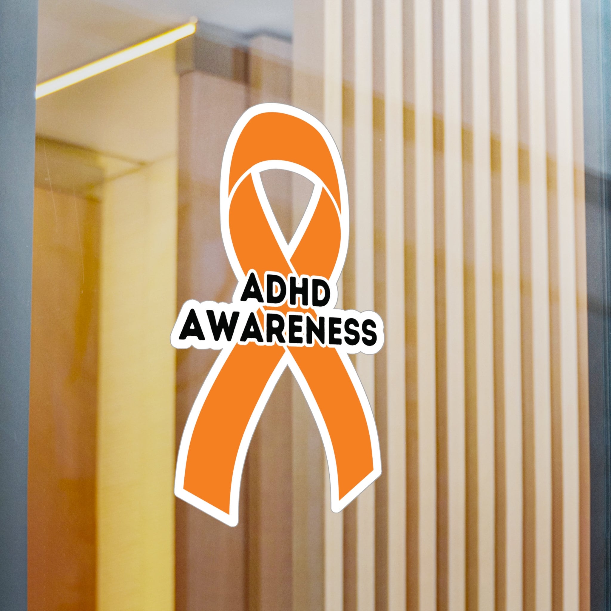 Orange Ribbon For Adhd Awareness