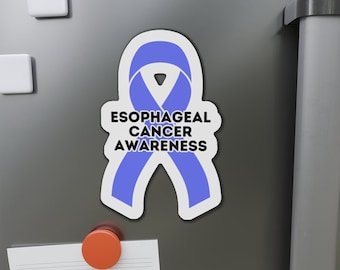 Esophageal Cancer Awareness Ribbon Magnet, Periwinkle Ribbon Car Magnet