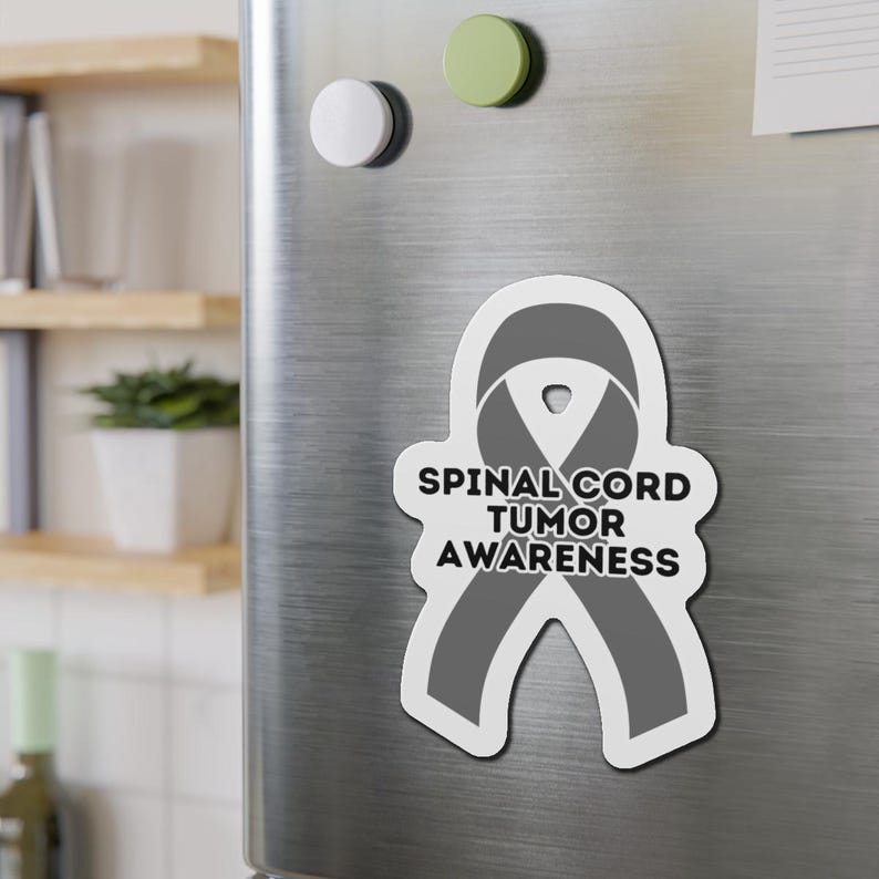 Spinal Cord Tumor Awareness Ribbon Magnet, Gray Ribbon - Etsy