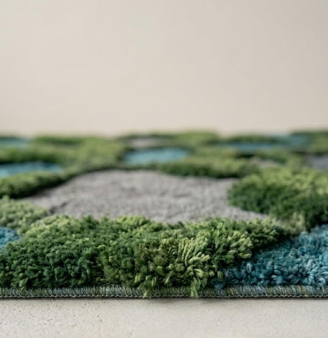 Stone Path Rug Hand Tufted Moss Rug, Organic Stone Path Nature Style Area Rug - Etsy ...
