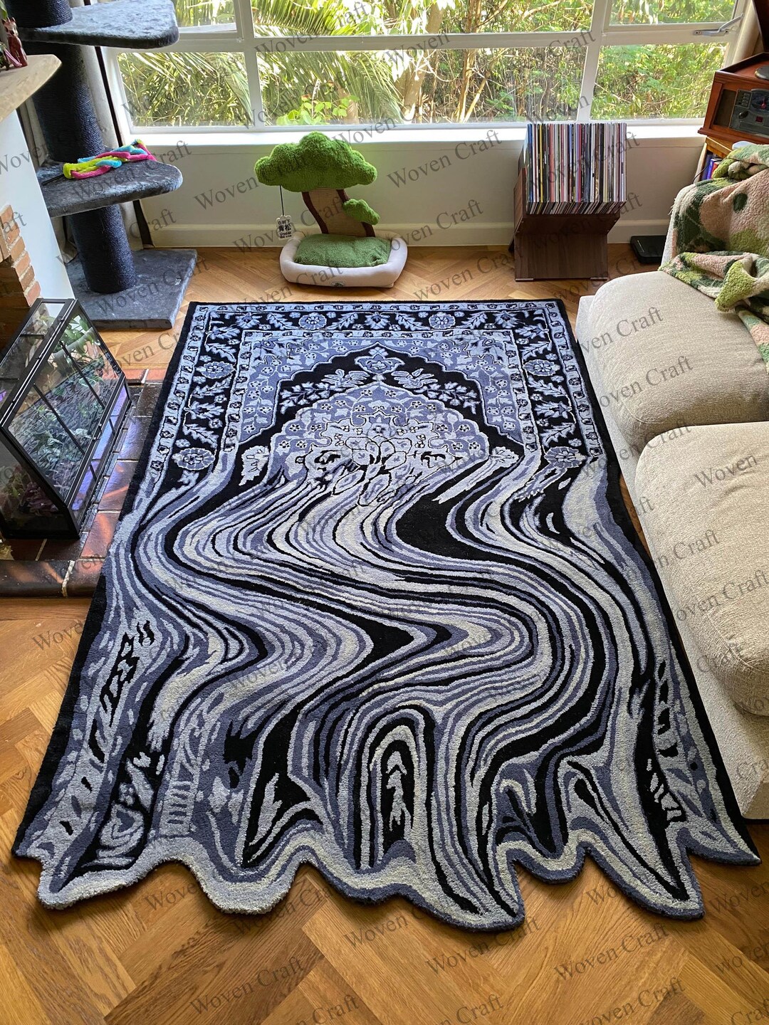 Wool Rugs Design Handmade Wool Rug: Tufted Dotted Design, Minimalist Woven Craft - Etsy