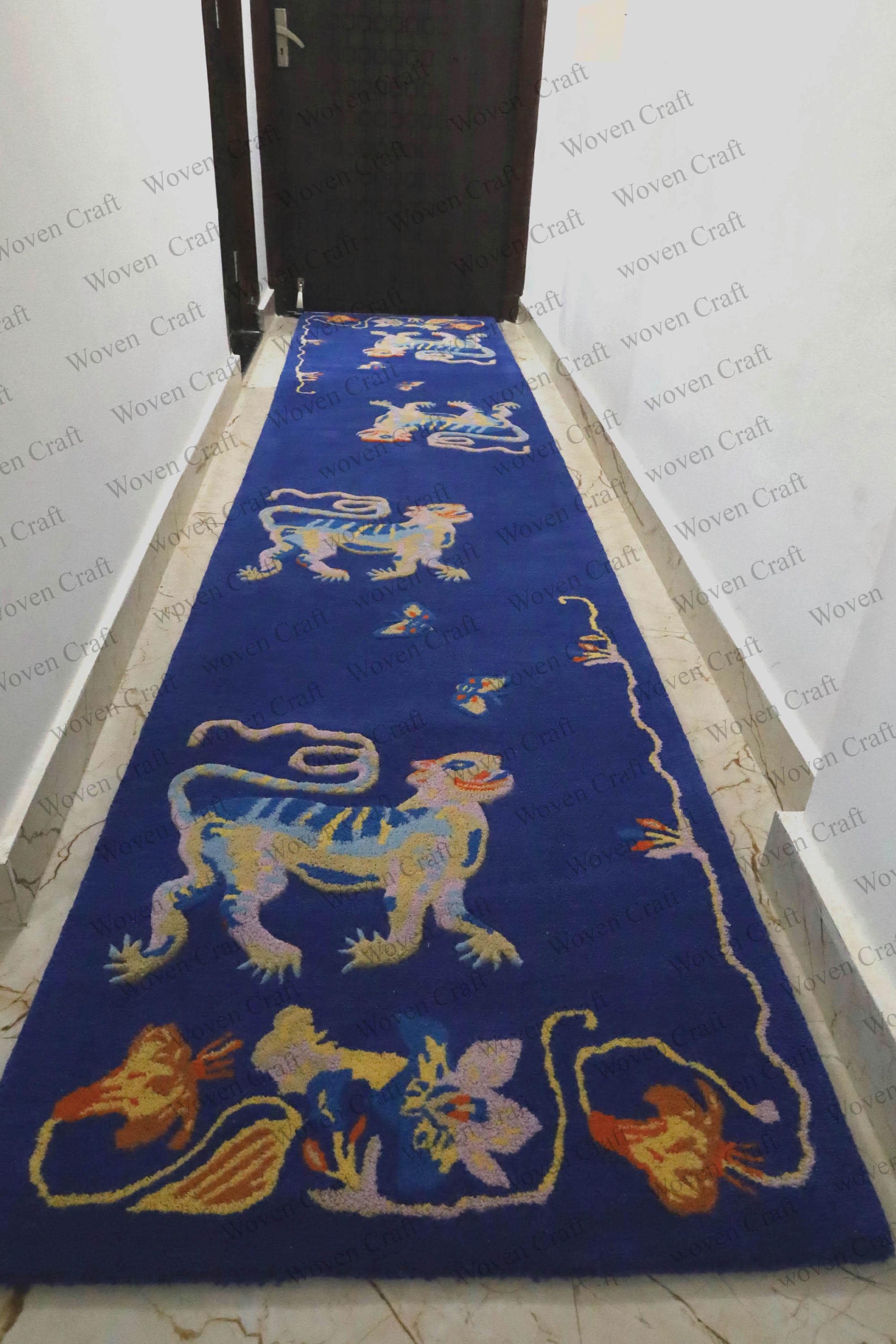 Handmade Wool Tiger Runner Rug: Modern Persian Style - Etsy