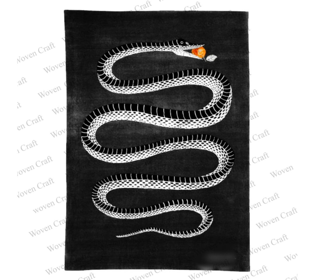 Snake Rug Handmade Tufted 100% Fine Wool Trending Carpet and Rugs for ...
