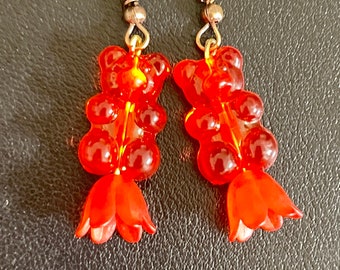 Red Bear Earrings