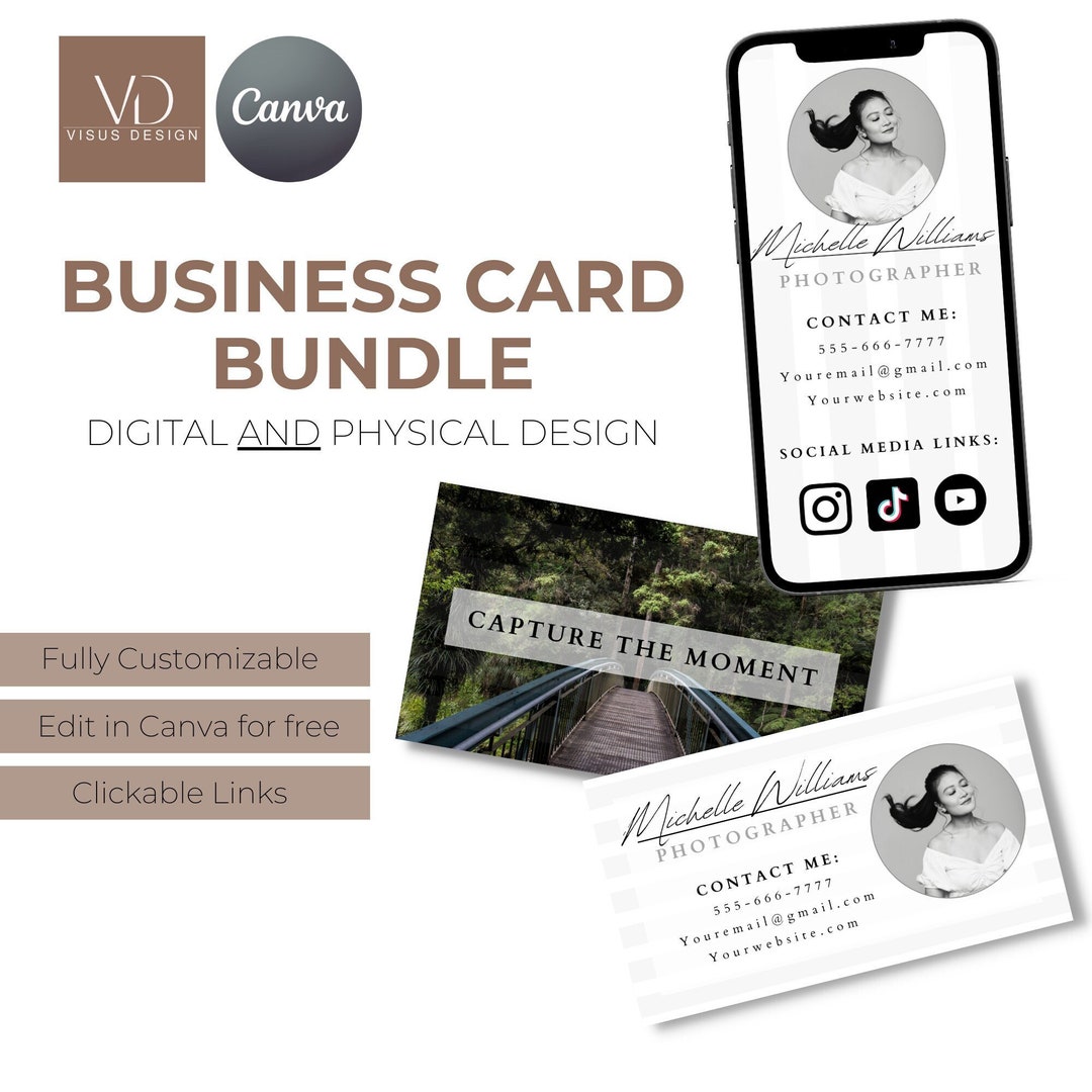 Digital Business Card & Physical, Business Card Bundle, Business