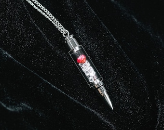Flower Bullet Necklace • Eternity Mini - Argante (Red)