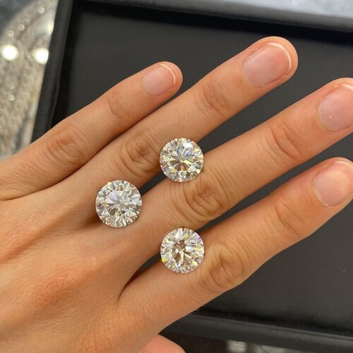 Borchie Diamanti 1 Ct Orecchini A Borchie Con Diamanti Rotondi 1.00 CTW - Creati In Laboratorio, Placcati Oro Bianco 14K Orecchini Placcati Oro Bianco 14K