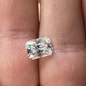 Certified • Loose Moissanite • Radiant Cut Stones • D VVS1 All Sizes