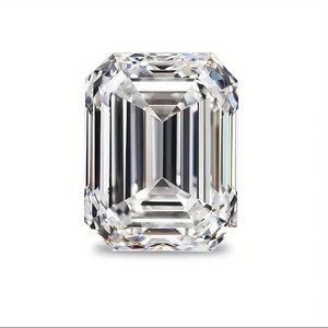 Emerald Cut  Certified Loose Moissanite Stones D VVS1