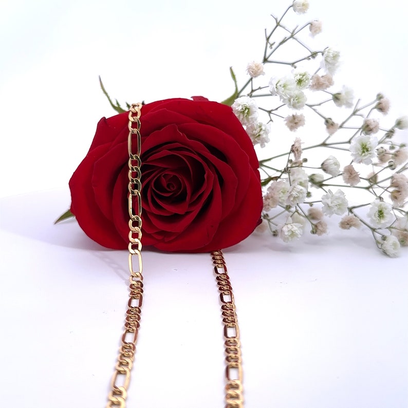 14K Gold Figaro Chain 14kt Gold Chain real Gold Chain 2mm Etsy