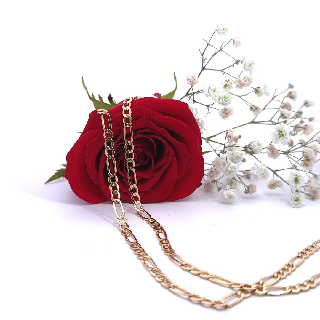 14K Gold Figaro Chain 14kt Gold Chain real Gold Chain 2mm 2.5mm 4.5mm