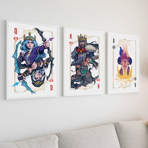 Cartazes de cartas de baralho League of Legends, cartaz de League of Legends, League of Legends, cartaz de LoL, arte de League of Legends, presentes de League