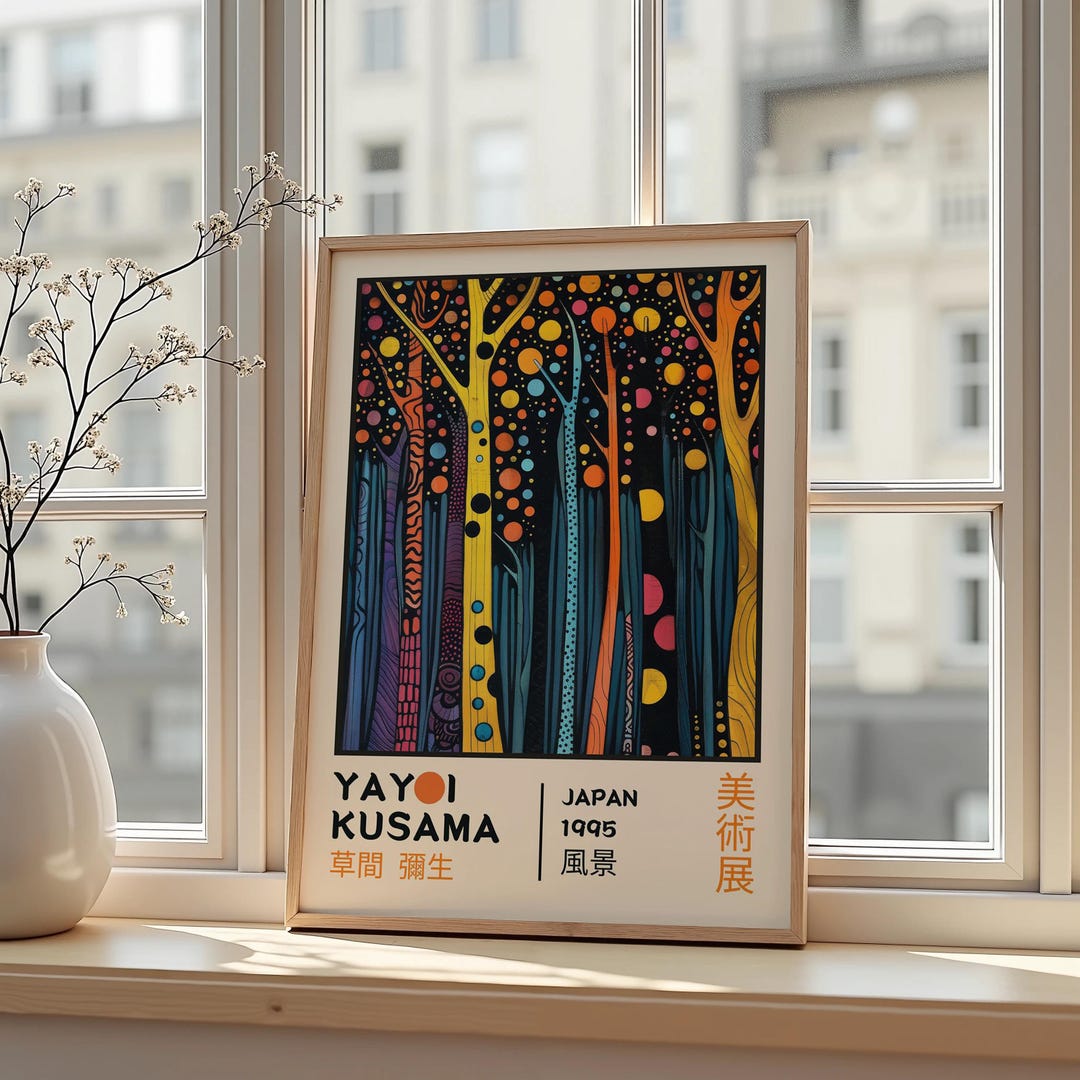 Yayoi Kusama Forest Poster – Abstract Museum Wall Art - Etsy