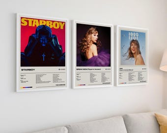 Music Album Poster Set, Modern Album Cover Wall Art