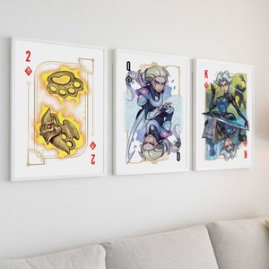 Cartazes de cartas de baralho League of Legends, cartaz de League of Legends, League of Legends, cartaz de LoL, arte de League of Legends, presentes de League