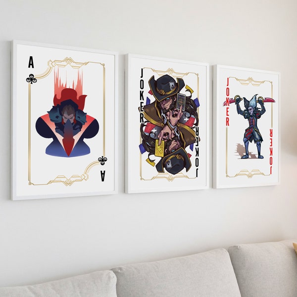 League Of Legends Playing Card Posters,League of Legends Poster,League of Legends, LoL Poster, League of Legends Art, League Gifts