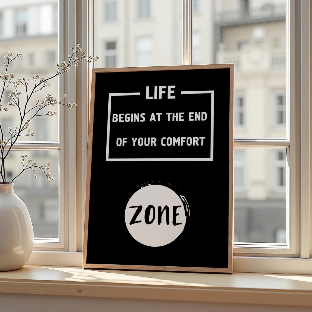 Motivational Quote Poster: Minimalist Black and White Wall Art - Etsy