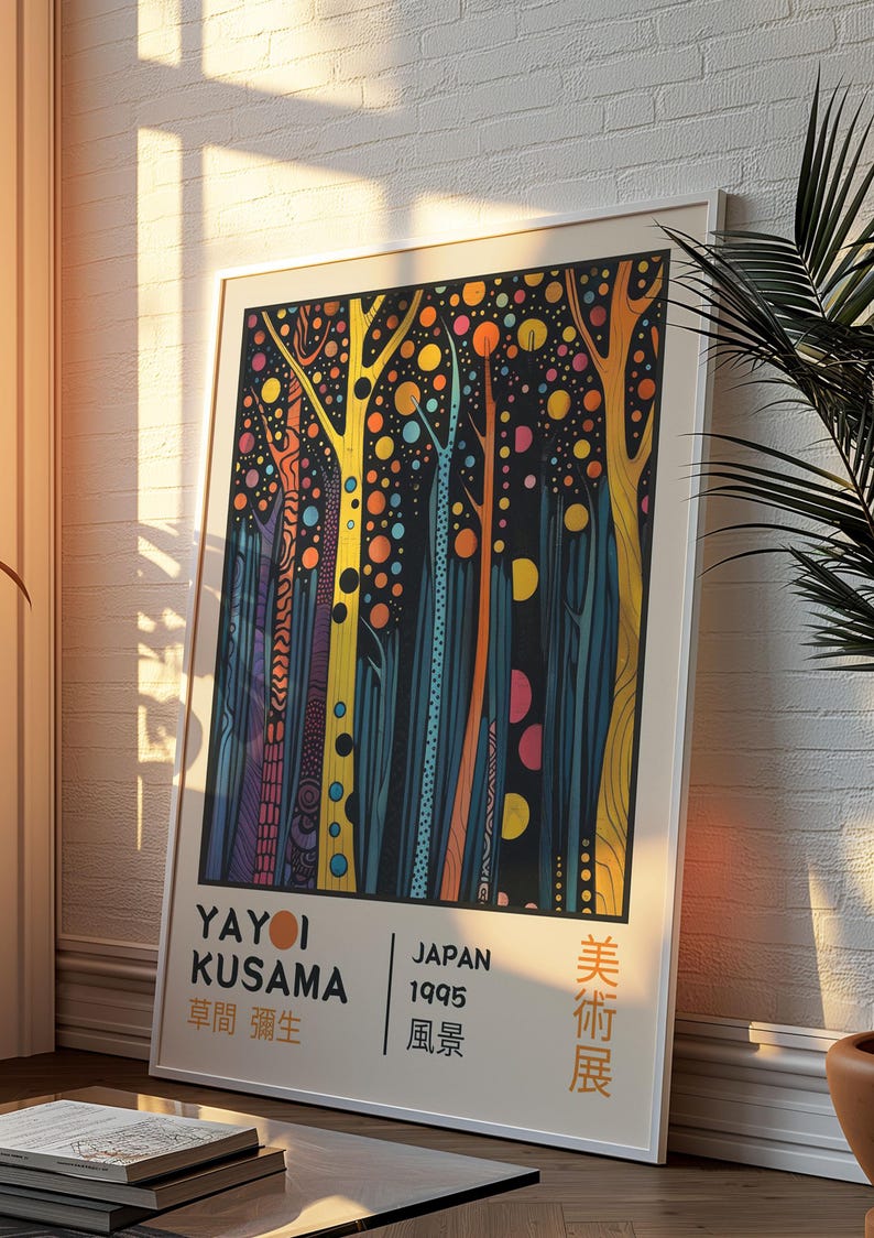 Yayoi Kusama Forest Poster – Abstract Museum Wall Art - Etsy