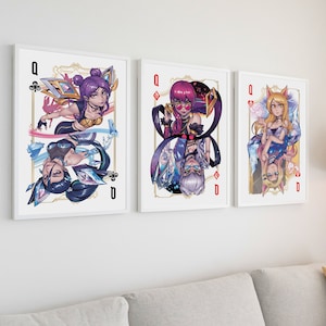 Pôsteres de KDA ALL OUT Evelynn, pôster de League of Legends, pôster de League of Legends, pôster de LoL, arte de League of Legends, presentes de League