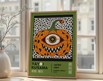 Yayoi Kusama Pumpkin Poster – Abstract Museum Wall Art