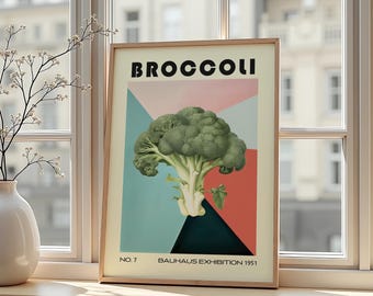 Broccoli Poster – Vintage Kitchen Vegetable Wall Art
