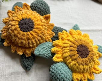 Tilly Sunflower Turtle Crochet Pattern | Amigurumi PDF