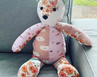 Memory bear keepsake made from your love one’s clothes