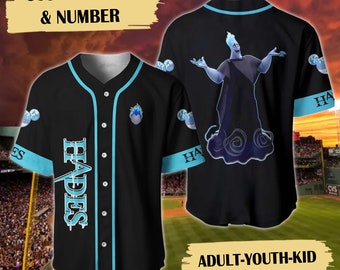 Personalisiertes Bösewicht-Charakter-3D-Trikot, Antagonist-Charakter individuelles Baseball-Shirt, Geburtstagsgeschenk für Freunde, 3D-gedrucktes Baseball-Outfit