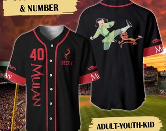 Personalisieren Sie Namensnummer-Baseball-Trikot, Prinzessin mit ihrem Drachen-Jersey-Shirt, Magic Kingdom-Kind-Erwachsenen-Jersey-T-Shirt, Geburtstagsgeschenk
