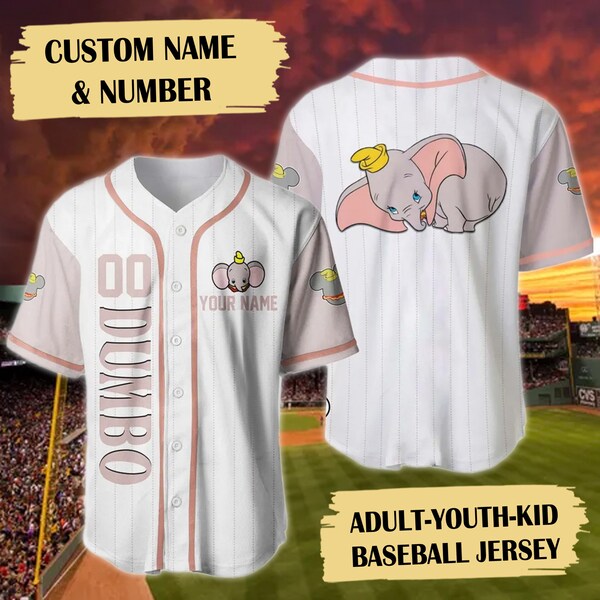 The Flying Elephant Baseball Jersey, Flying Elephant Custom Number And Name Outfit, Animated Elephant 3D Printed Tee, Talking Elephant Tee
