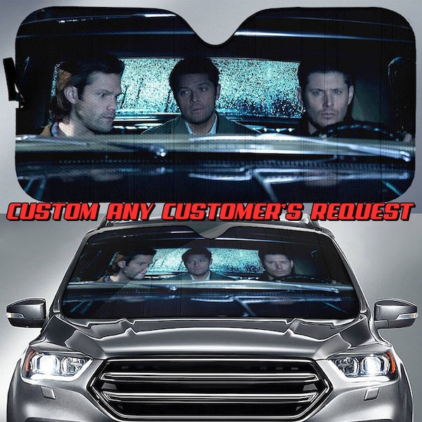 Personalize Car Sunshade Movie Sun Shade, Brothers Movie Auto Sunshade, TV Series Car Sun Shade, Car Accessories Winchester