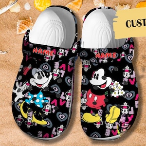 Personalize Delight 3D Clog Shoes, Cute Couple Mouse Clogs, Summer Vacation Travel Beach Trip, Birthday Gift For Men Women Kid
