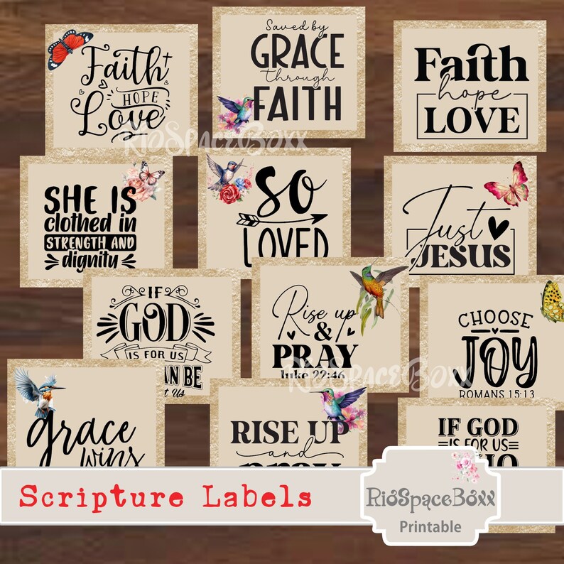Scripture Verse Labels, Christian Quotes, Bible Verses, Christian Word ...