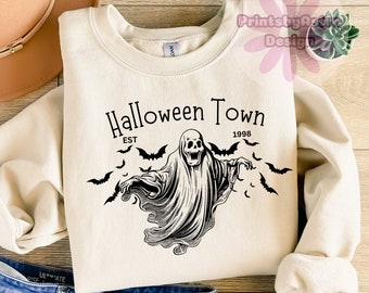 Halloween town png, ghost png, spooky season png, retro halloween png, Trendy Halloween Png, Halloween Pumpkin Png, Fall Png svg, halloween