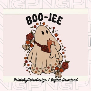 Boo Jee Ghost PNG, grappige feestelijke png, Boo Shirt, Spooky Ghost Sweater, Spooky Season Ghost Sweater ontwerp, Fall Vibes, Kerstcadeaus, schattig