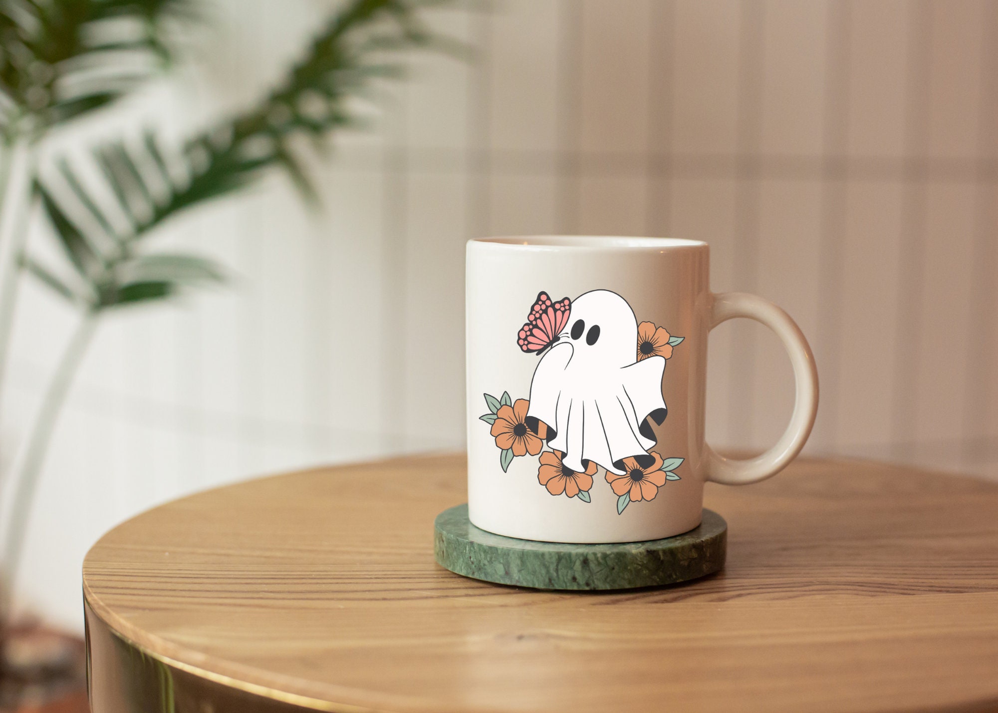 Cute Floral Ghost Png, Halloween Png Svg, Spooky Ghost, Autumn ...
