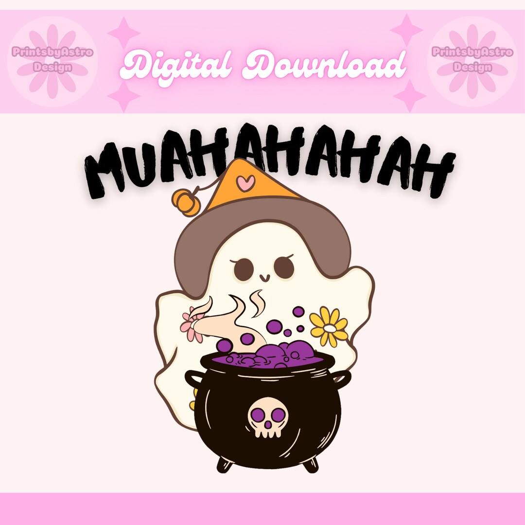 Cute Ghostpng, Spooky Witch Social Club Png, Halloween Png, Retro ...