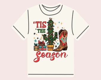 tis the season png, Tis The Season Png, Christmas Sublimation Design, Merry Christmas Png, Holiday Png, Western Christmas gift idea, Cowboy