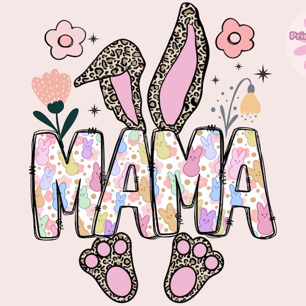 Easter mama png, Retro Easter Png Shirt, Cute Gifts for moms, Happy Easter Mama, easter sublimation, mama bunny png, easter png Easter Vibes