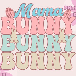 Mama bunny png, Retro Easter png, easter mama png, easter vibes png, Mama designs, Digital Design, Happy Easter, Cute Easter Png, Bunny png