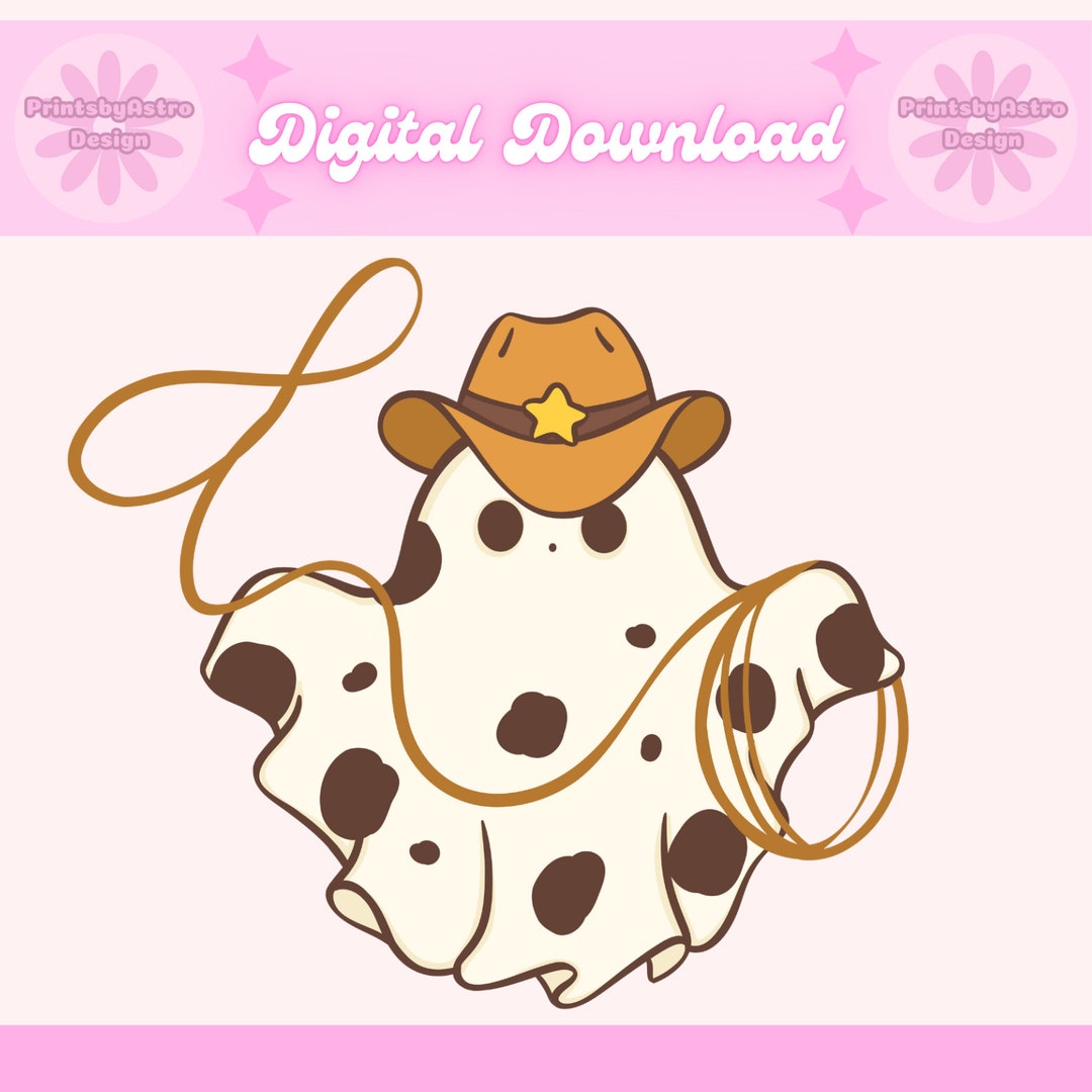 Cowboy Ghost Png, Cute Ghost Shirt Design, Fall Png, Thanksgiving Png ...