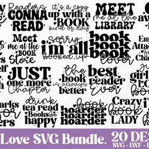 Book Lover SVG Bundle, book bundle svg, book lover stickers design bundle,Books and Flowers svg, Bookish Sublimation Design, Digital Prints